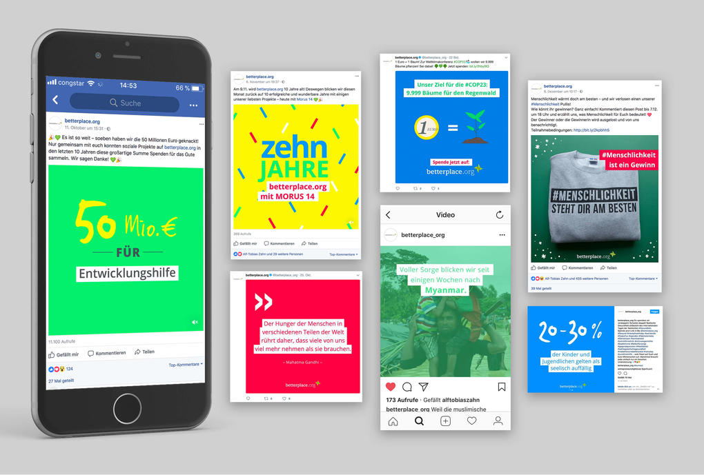 Social Media Engagement für betterplace.org