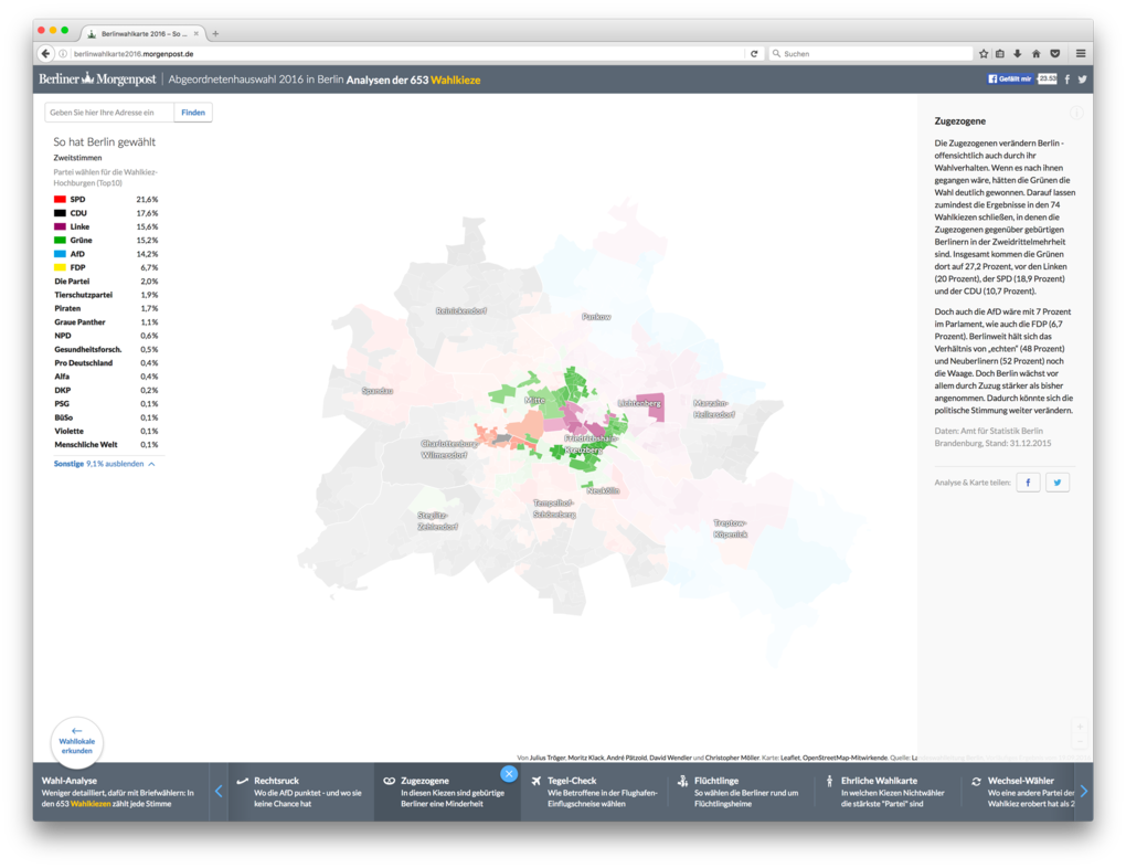 Geovisualisierung – Beispiel Berliner Morgenpost